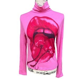 Urban Outfitters Pink Long Sleeve Graphic Tee